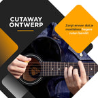 Finesse Akoestische Gitaar - met Videocursus - 4/4 40" - Western Gitaar - Gitaar Kind & Volwassenen - Zwart - afbeelding 4