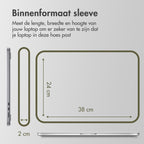 Accezz Laptop sleeve - Laptop Hoes geschikt voor 15 / 15.3 / 15.6 / 16 / 16.2 inch - Zwart - afbeelding 3