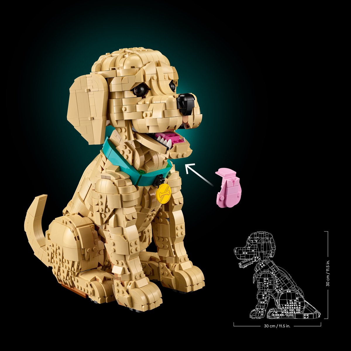 LEGO Icons Golden Retriever Puppy - Decoratieve Dierenfiguur - Bouwset voor Volwassenen - 11384 - afbeelding 5