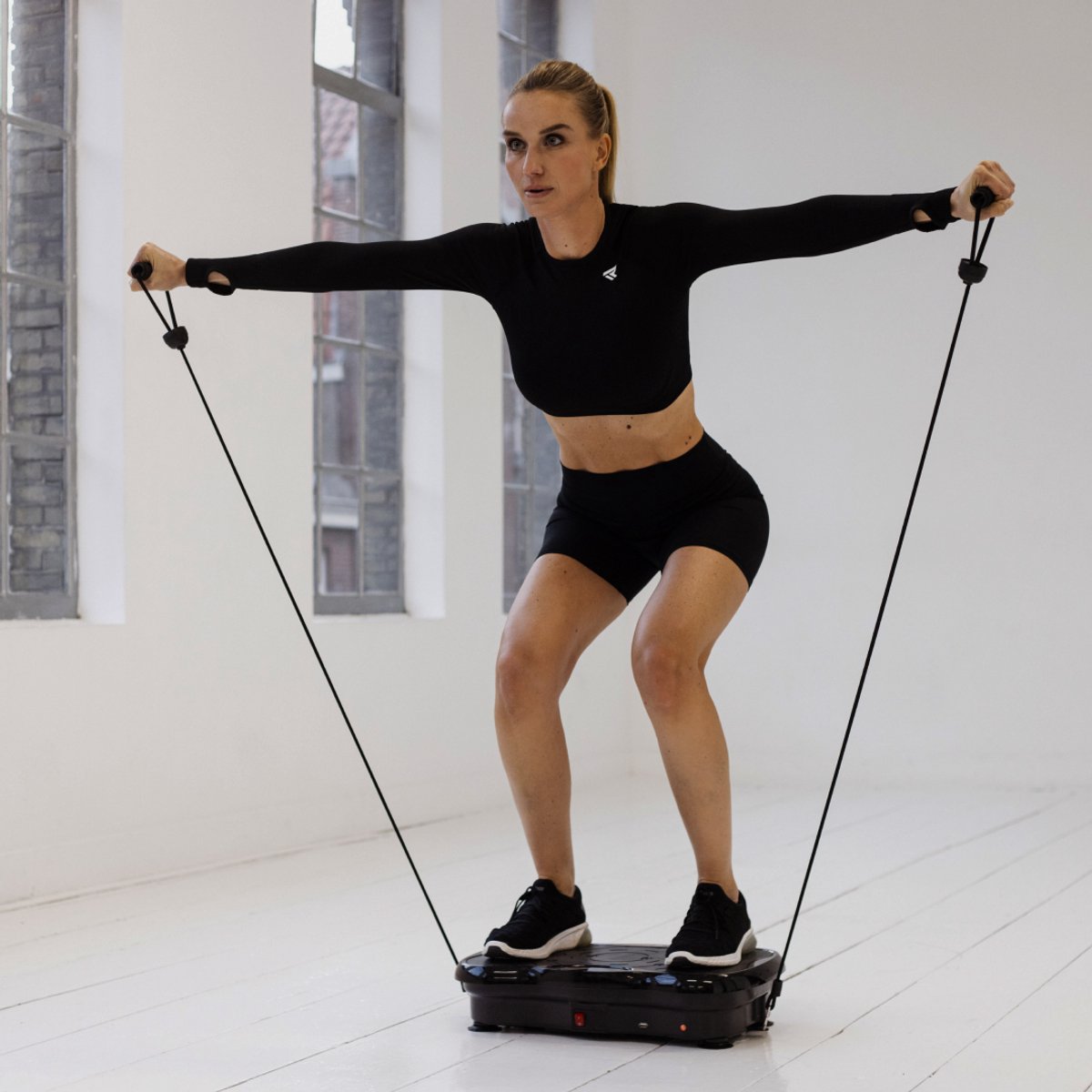 Rockerz Trilplaat Deluxe - Trilplaat fitness - Powerplate - Inclusief weerstandsbanden en handvatten - afbeelding 4