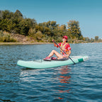 LifeGoods SUP Board Allround Compact - 120 KG Draagkracht - 300 x 76 cm - Opblaasbaar - Compleet SUP pakket - Mintgroen - afbeelding 4