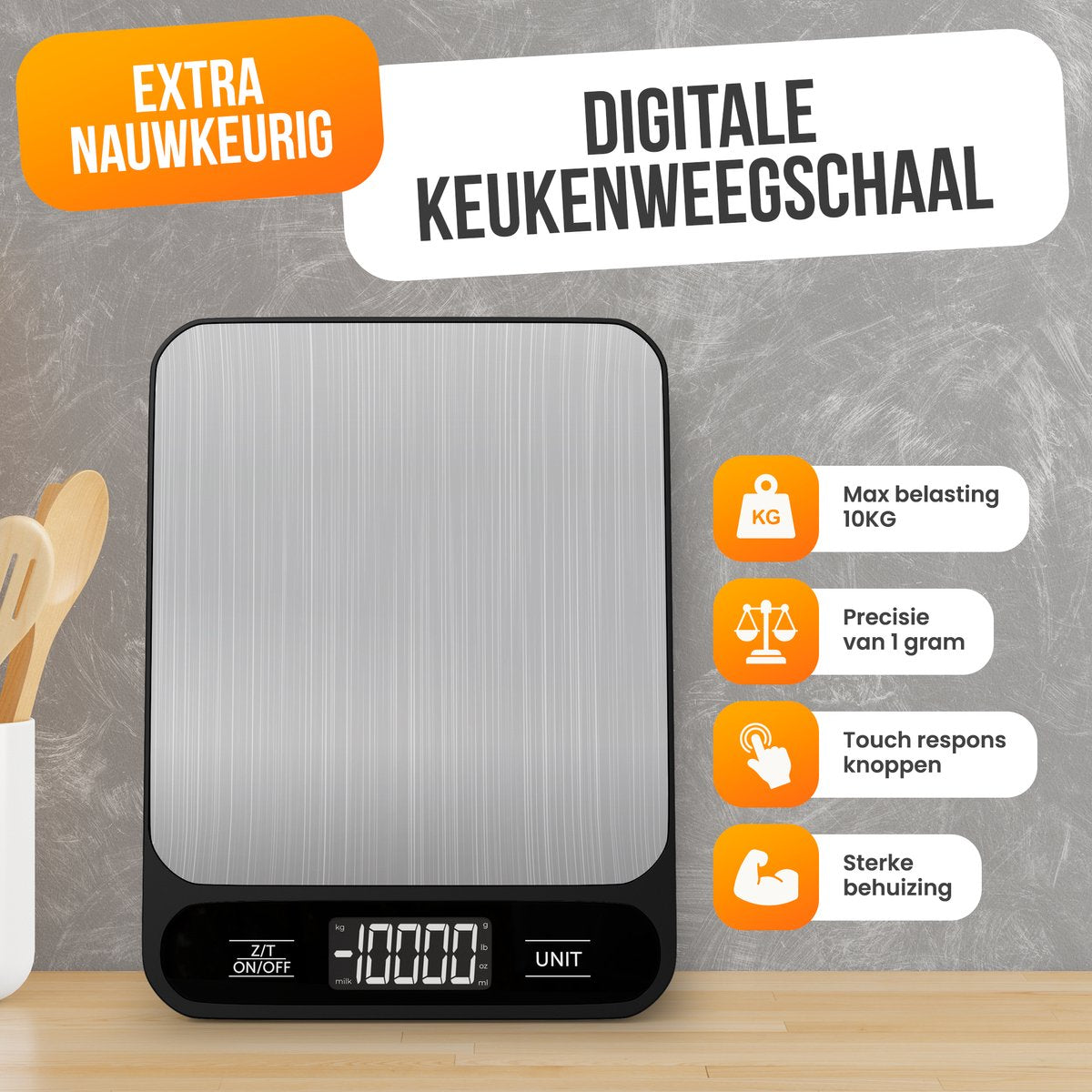 Strex Keukenweegschaal Digitaal - Weegschaal Keuken - 1 g tot 10 kg - afbeelding 2