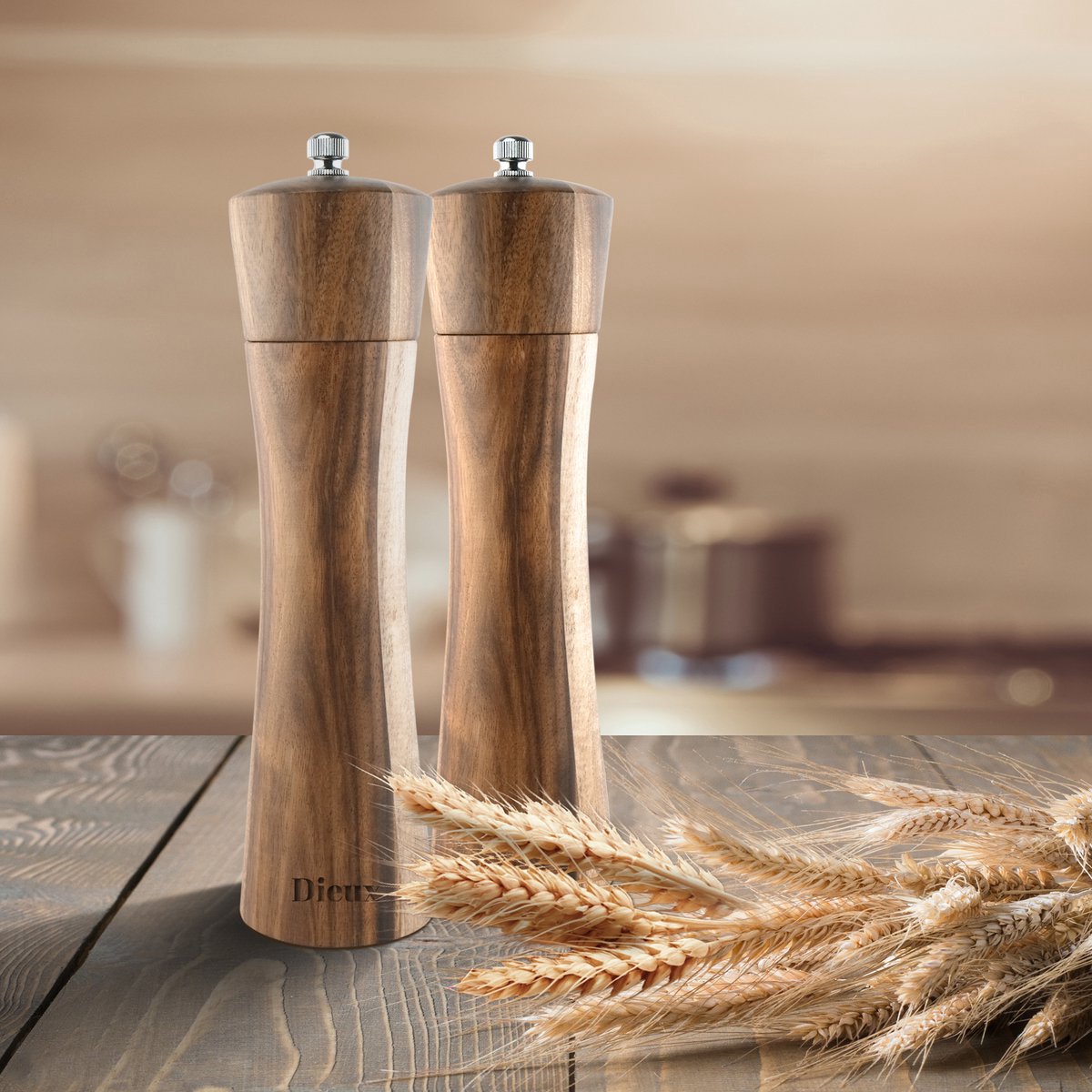 Dieux® - Peper en Zoutmolen set - 22CM - Pepermolen - afbeelding 4