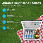 Auronic Koelbox Elektrisch 12V en 230 volt - 40L - Auto - Camping Koelkast - Koelen en Verwarmen - Frigobox - Zwart - afbeelding 2