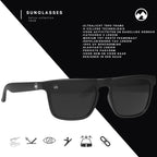 MowMow Thor Zonnebril - Gepolariseerd - Heren - Dames - Zwart - afbeelding 2