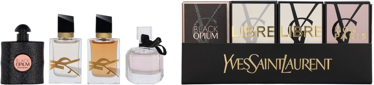 Yves Saint Laurent miniatures parfumset met vier parfumflacons