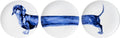 Wandbord Teckel - Drieluik -Keramiek - 26 cm - afbeelding 1