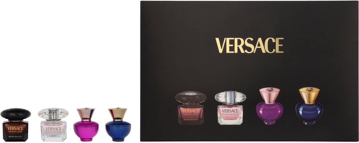 Versace miniatures parfumset voor dames met vier miniatuurflacons – afbeelding 2