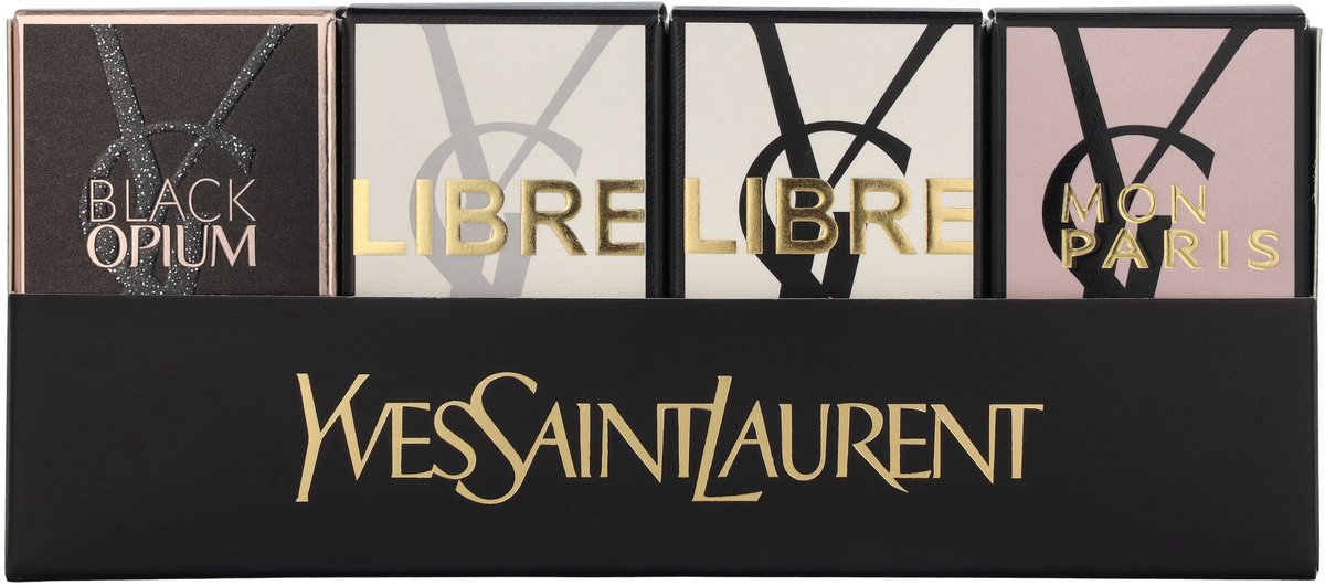 Yves Saint Laurent miniatures parfumset met vier parfumflacons – afbeelding 2