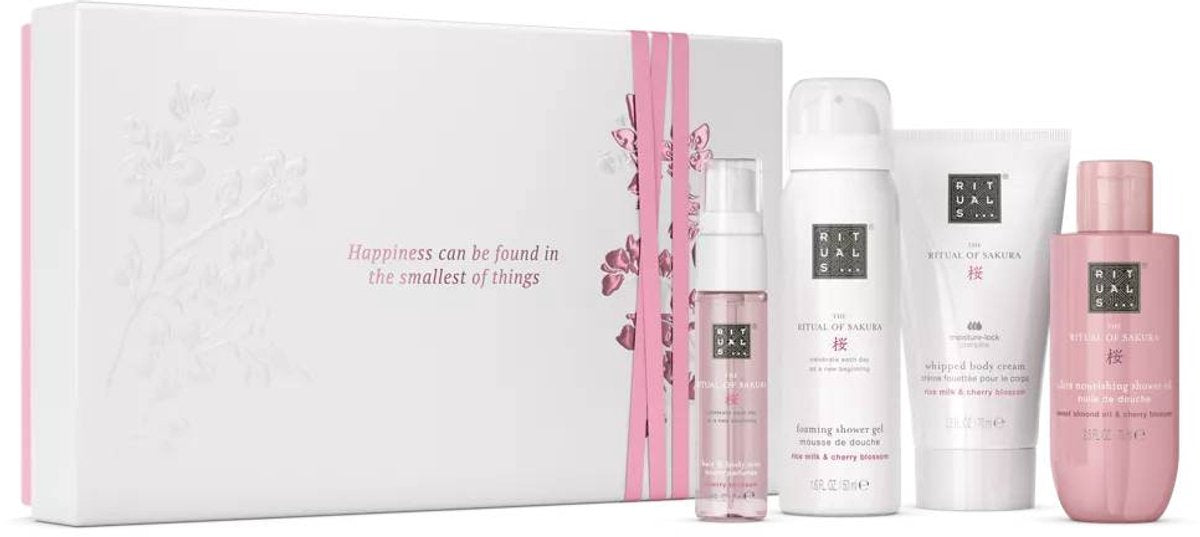 Rituals - Geschenkset voor Vrouwen - 4 Producten - Douchegel 50 ml + Bodycrème 70 ml + Douche olie 75 ml + Mist for Hair and Body 20 ml - Giftset Vrouw - Cadeaudoos - Geschenkdoos - Badschuim - Douche - Douchefoam - Doucheschuim - Shower Gel - Sakura - afbeelding 3