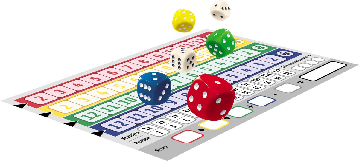White Goblin Games - Qwixx - Dobbelspel - 2 tot 5 spelers - Voor de hele familie - Gezelschapsspel - Klein cadeautje - afbeelding 5