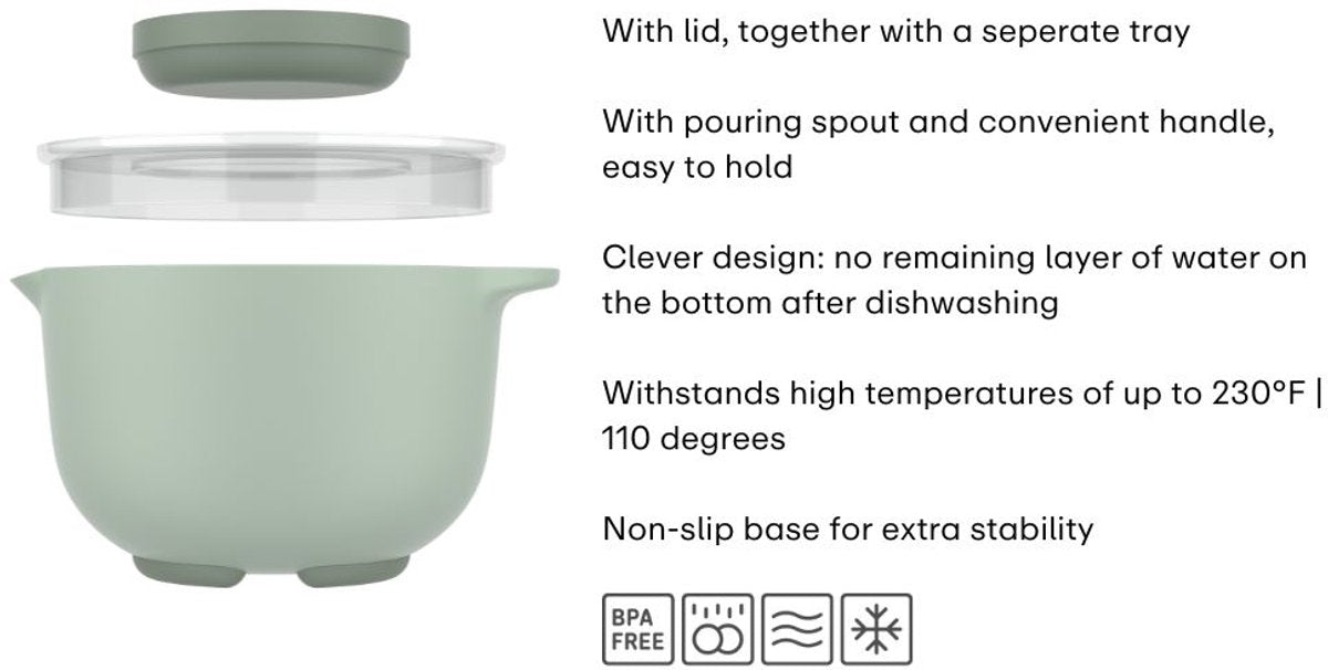 Mepal Beslagkom met spatdeksel Chef it - 3 l - afbeelding 4