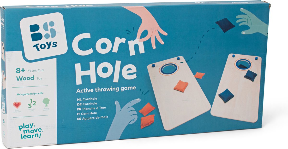 BS Toys Cornhole Spel - Bean Bag Game - Buitenspeelgoed vanaf 8 Jaar - Pittenzak Werpspel Speelgoed Set - Spelletjes voor kinderen - Buiten speelgoed - Buitenspel - Buiten Spellen - Tuin Speelgoed - Cadeau kind - afbeelding 2