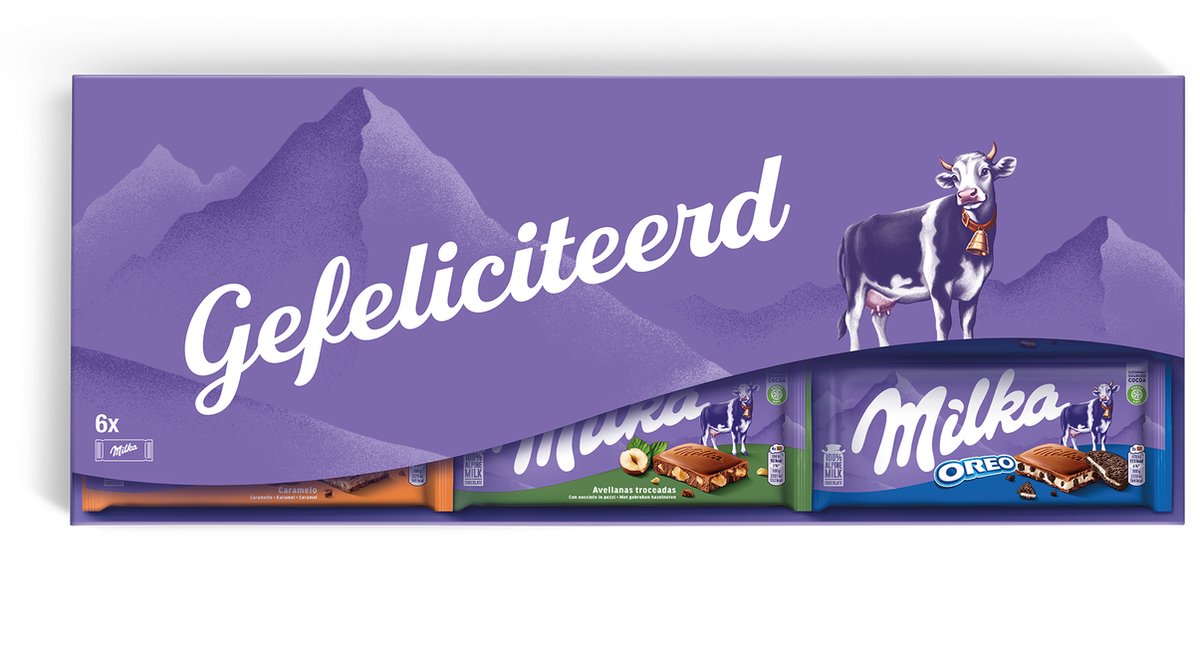 Mega Milka met tekst "Gefeliciteerd" - 600 gram - Chocoladereep - Chocolade - afbeelding 3