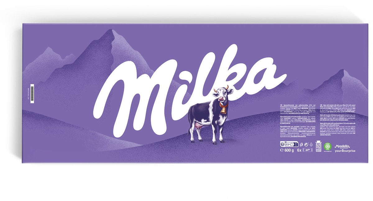 Mega Milka met tekst "Gefeliciteerd" - 600 gram - Chocoladereep - Chocolade - afbeelding 2