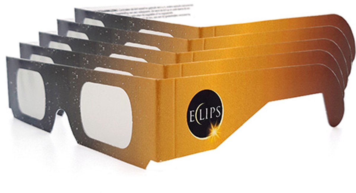 Eclipsbril Zonsverduistering - Veilig - 5 Stuks - ISO & CE - afbeelding 1