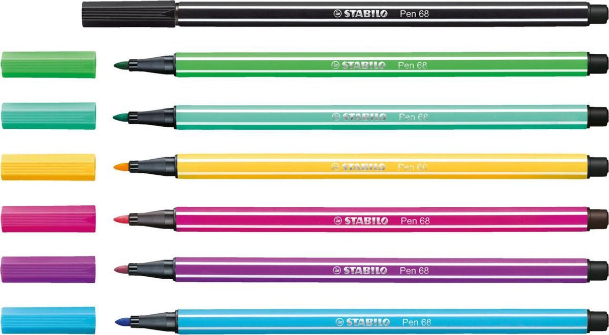 STABILO Pen 68 - Premium Viltstift - Rollerset - ARTY - Set Met 25 Verschillende Kleuren - afbeelding 3