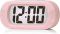 JAP AP17 digitale wekker - Stevige alarmklok - Met snooze en verlichtingsfunctie - Beschermhoes van rubber - Pastelle Roze - afbeelding 1