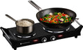 KitchenBrothers Elektrische Kookplaat - 2 Pits - 2500W - Zwart - afbeelding 1