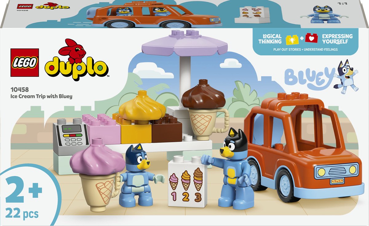 LEGO DUPLO Bluey Een IJsje Halen met Bluey - 10458 - afbeelding 1