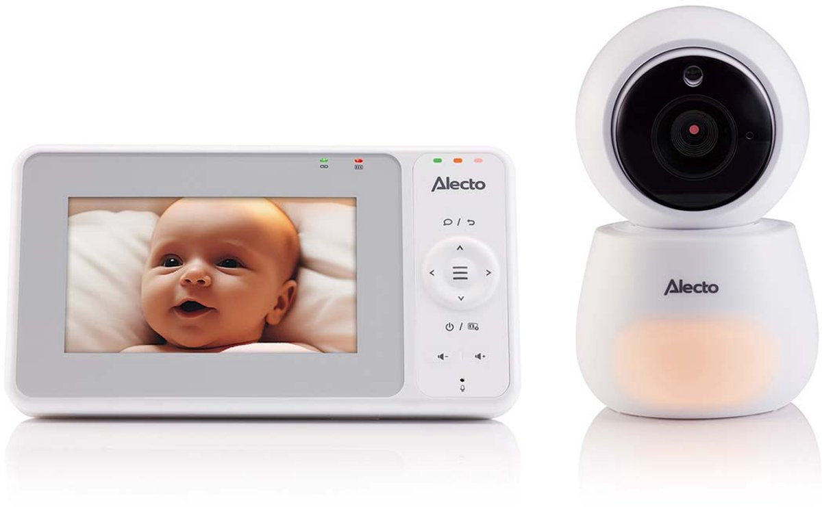 Alecto Babyfoon met Camera - DVM2043 - 4.3 inch Scherm - Op afstand bestuurbaar - Uitbreidbaar tot 4 camera's - Nachtlampje - Wit - afbeelding 2