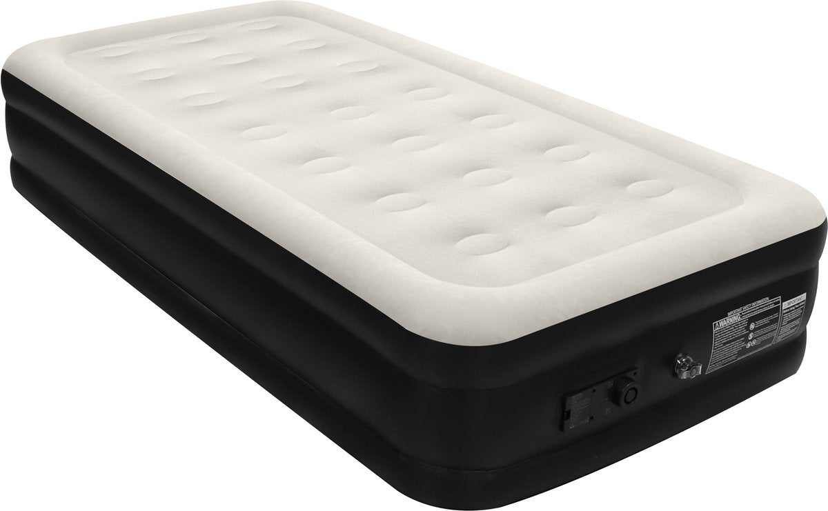 Eenpersoons luchtbed met ingebouwde elektrische pomp - 190x97x38 cm - Zelfopblazend 1 persoons luchtmatras - Logeerbed Twin - FLOAT NimbusRest - afbeelding 2