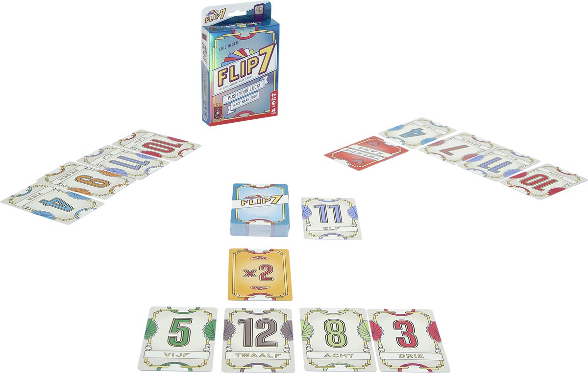 999 Games - Flip 7 - Nederlandse versie! - Zenuwslopend Kaartspel - Snel en Makkelijk te Leren - Het ideale kaartspel voor kleine en grote groepen - Partyspel - Compact Familiespel - afbeelding 5