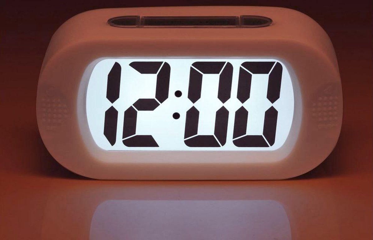 JAP AP17 digitale wekker - Stevige alarmklok - Met snooze en verlichtingsfunctie - Beschermhoes van rubber - Pastelle Roze - afbeelding 3