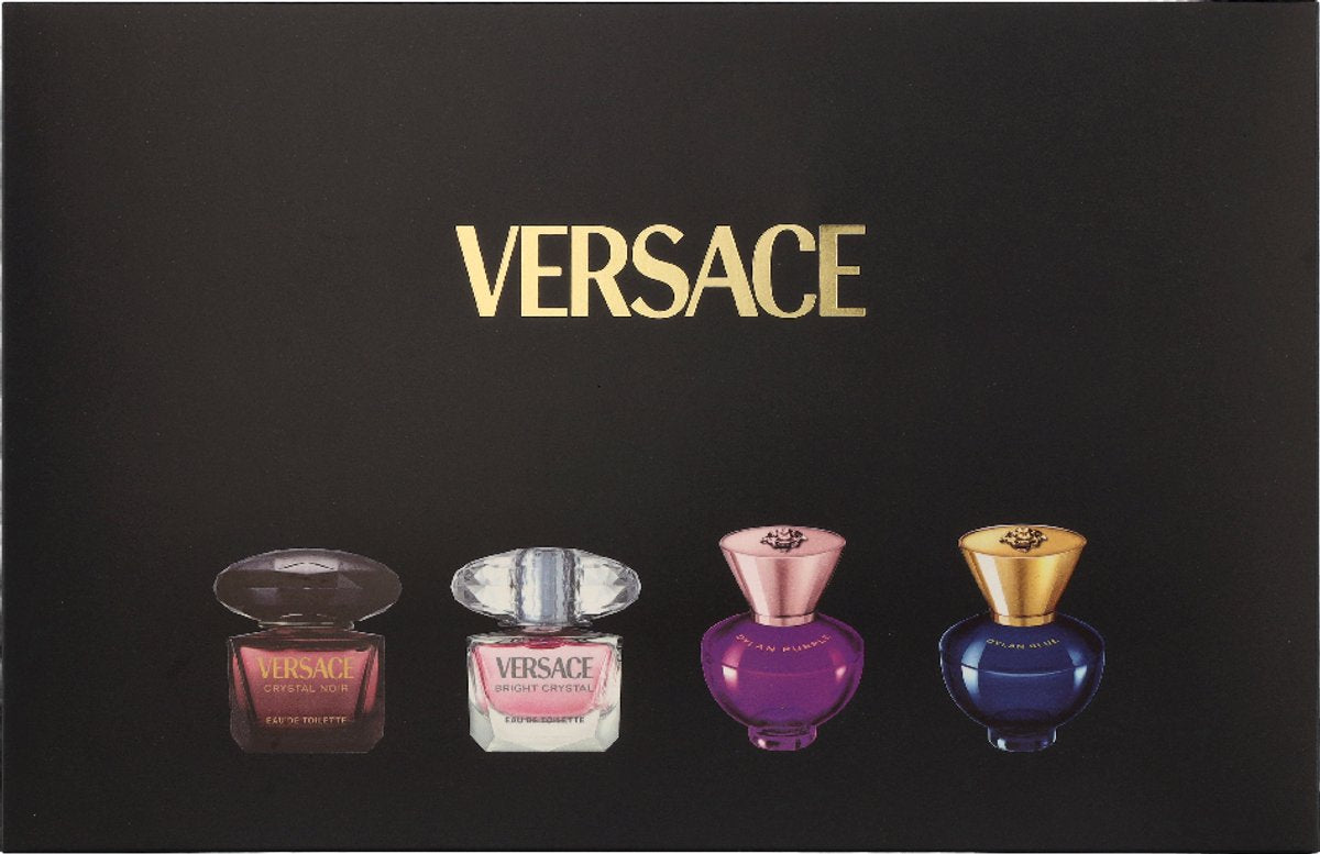 Versace miniatures parfumset voor dames met vier miniatuurflacons
