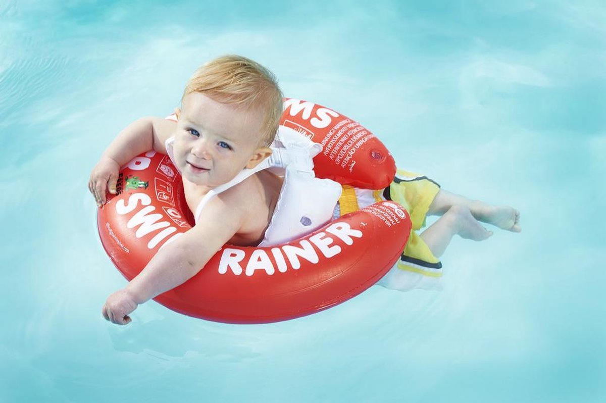SWIMTRAINER "Classic" ® rood (3 maanden tot 4 jaar, 6kg-18kg) DE VEILIGE BABY ZWEMBAND: ZWEMTRAINER | (Keurmerken: CE-TüV-EN13138-1:2014) - afbeelding 5