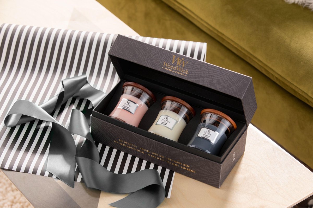 WoodWick Hourglass Geurkaars Deluxe Cadeauset - afbeelding 4