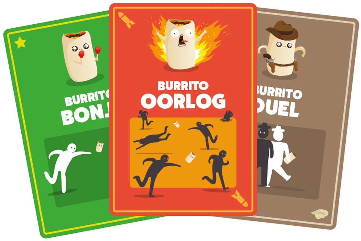 Throw Throw Burrito – Exploding Kittens - Hilarisch Partyspel – Kaartspel voor Familie en Vrienden - Gooi met Squishy Burrito's! - Nederlandstalig - afbeelding 2
