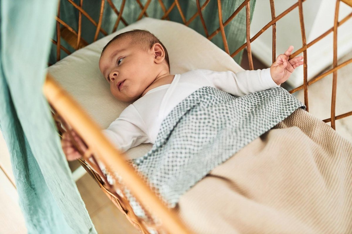 Jollein Deken Wieg 75x100cm - Basic Knit - Nougat - Wiegdekentje Baby - afbeelding 5