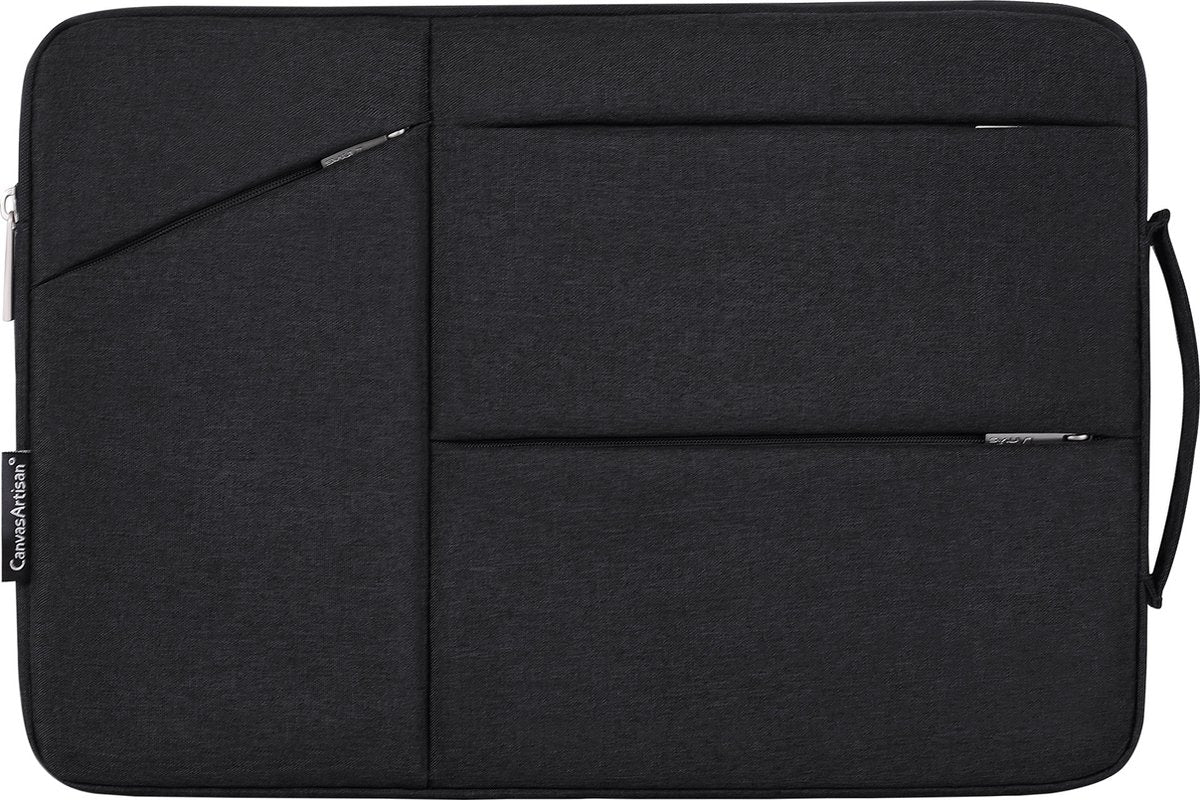 Laptophoes 13 Inch XV - Laptop Sleeve met Extra Vakken - Geschikt voor Macbook Air & Pro - Zwart - afbeelding 1