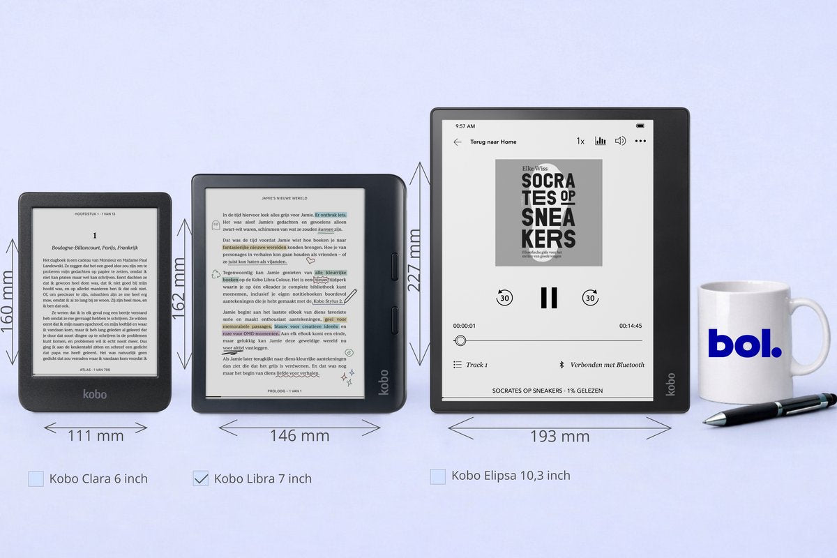 Kobo Libra Colour - E-reader - 7 inch kleurenscherm - 32GB - Luisterboeken - Zwart - afbeelding 4