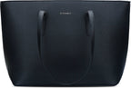 Eleganci® - Schooltas - Dames Tassen - Shopper - Tas met rits - Schoudertas - Handtas - Werktas - geschikt voor A4 - Zwart - afbeelding 2