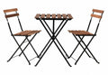 3-Delige Bistroset - Acaciahout / Metaal - 2 Tuinstoelen & 1 Tuintafel - Tuinset 2 persoons - Inklapbaar - afbeelding 1