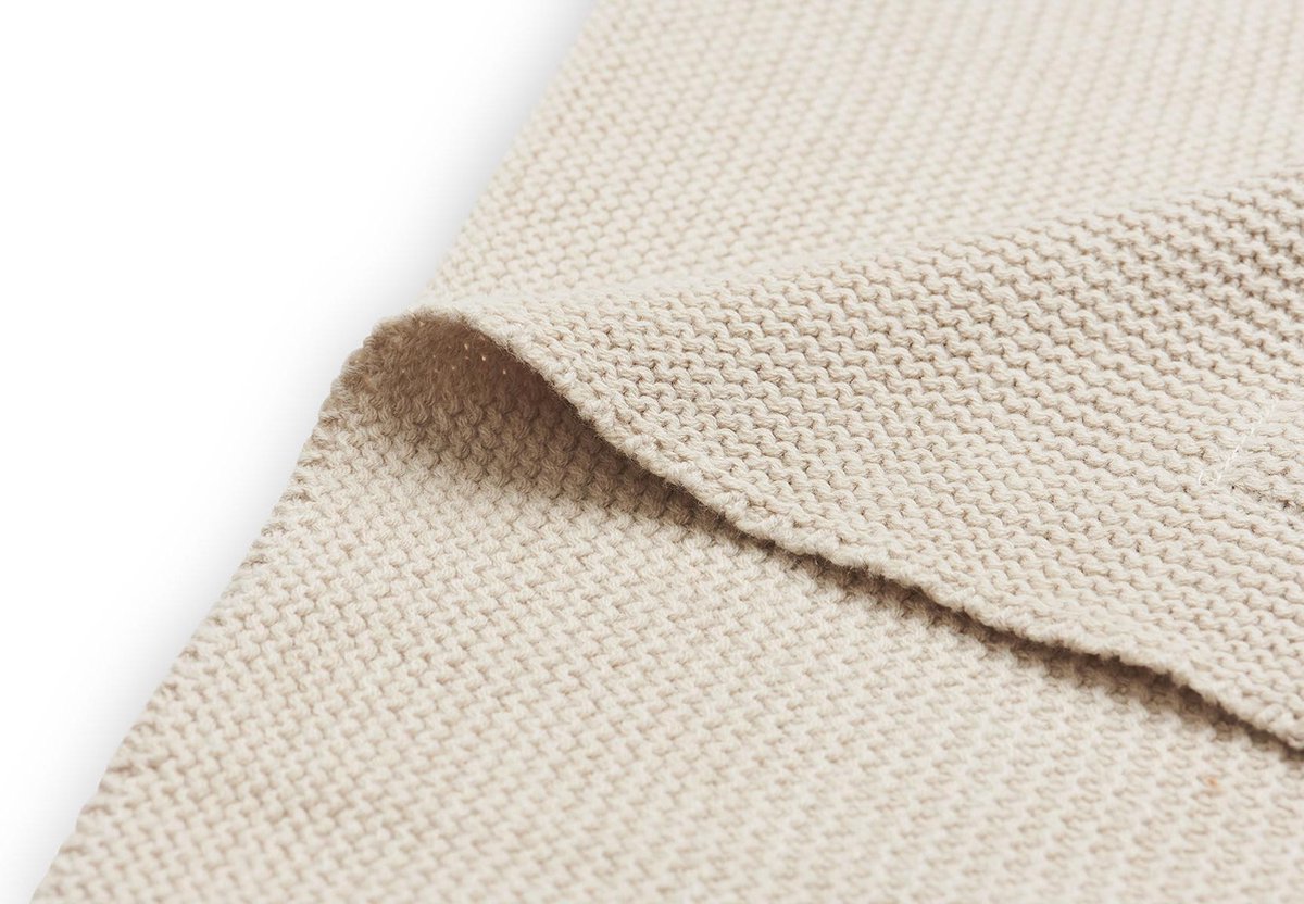 Jollein Deken Wieg 75x100cm - Basic Knit - Nougat - Wiegdekentje Baby - afbeelding 3