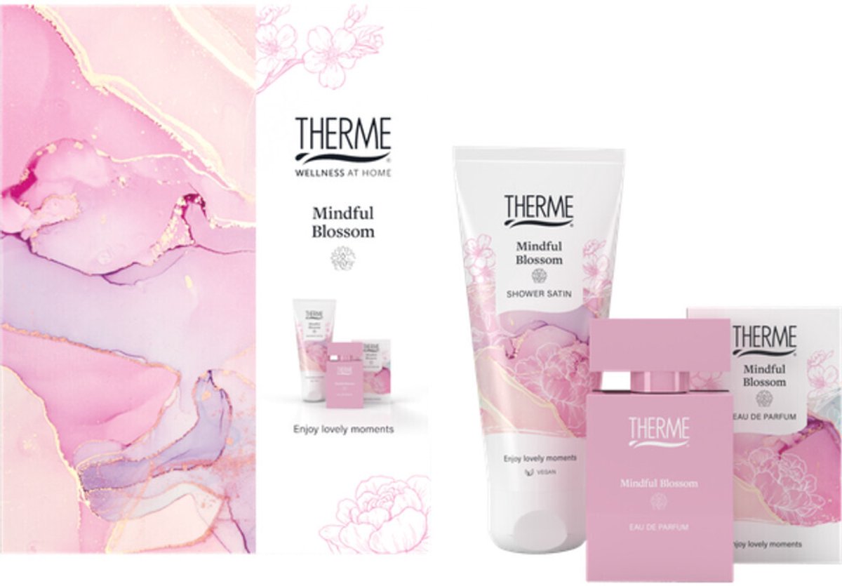 THERME Mindful Blossom Perfume Gift Set - geschenkset - Eau de Parfum 30 ml+Shower Satin 200 ml - afbeelding 1