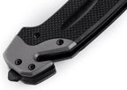 Survival zakmes outdoor – 1 hand open systeem en broekclip – 22.5 CM vouwmes – RVS - afbeelding 2