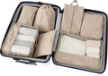 Packing cubes set 7-delig - organizer voor koffer en backpack - beige - afbeelding 1