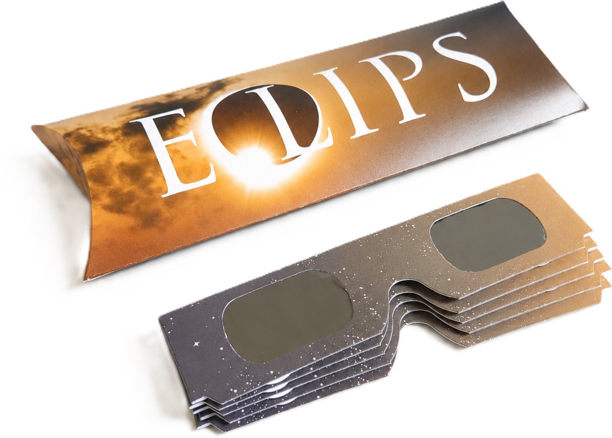 Eclipsbril Zonsverduistering - Veilig - 5 Stuks - ISO & CE - afbeelding 2
