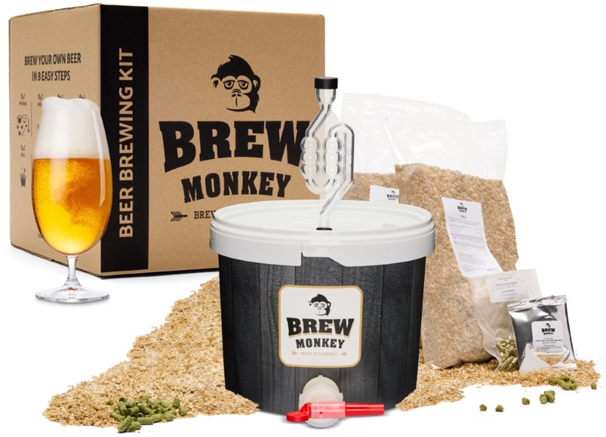 Brew Monkey Basis Blond - Bierbrouwpakket 5 liter - afbeelding 1