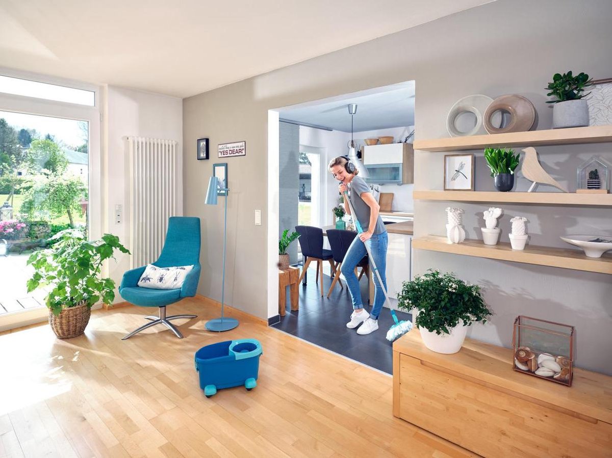 Leifheit Clean Twist Disc Mop Ergo - compleet dweilsysteem met wieltjes - 6 liter - afbeelding 5