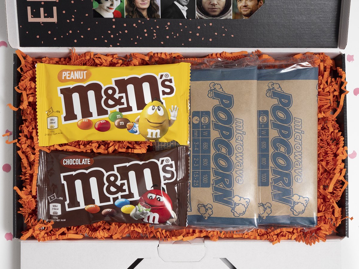 Filmpakket - Filmbox cadeau met Jimmy's popcorn, M&Ms, filmcadeaukaart voor een mooi avondje thuisbios - afbeelding 5