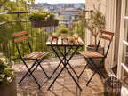3-Delige Bistroset - Acaciahout / Metaal - 2 Tuinstoelen & 1 Tuintafel - Tuinset 2 persoons - Inklapbaar - afbeelding 2