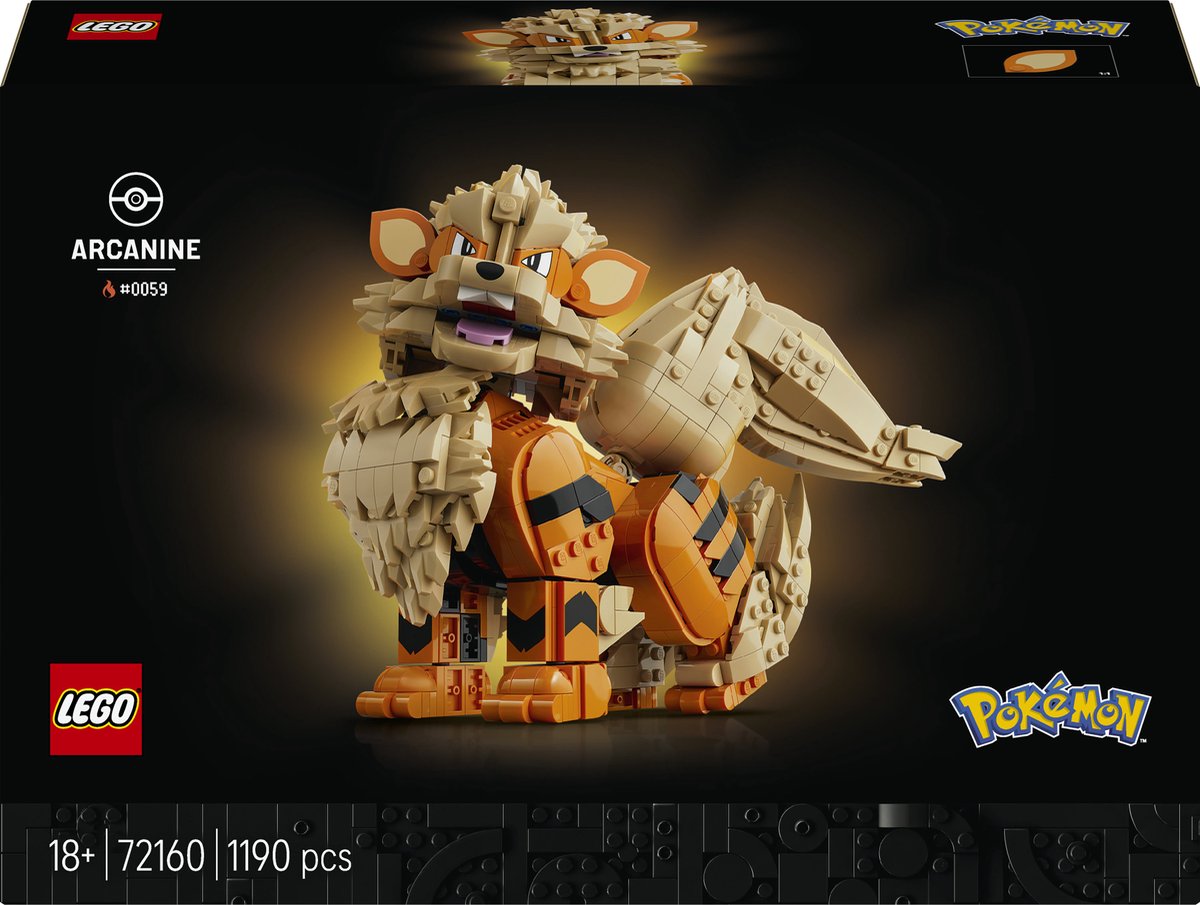 LEGO Pokémon - Arcanine Pokémon Dieren Figuur - 72160 - afbeelding 1