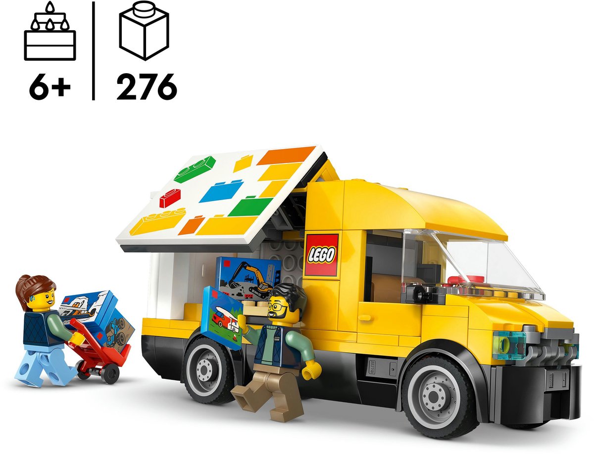 LEGO® City: De LEGO Bestelwagen - Bouw- en Speelset voor Autofans Vanaf 6 Jaar - Met 2 Minifiguren - 60500 - afbeelding 4