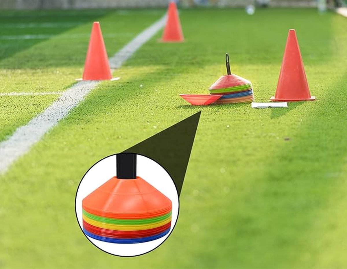 Trainingshoedjes / Pionnen - 50 stuks met Opbergtas - afbeelding 3