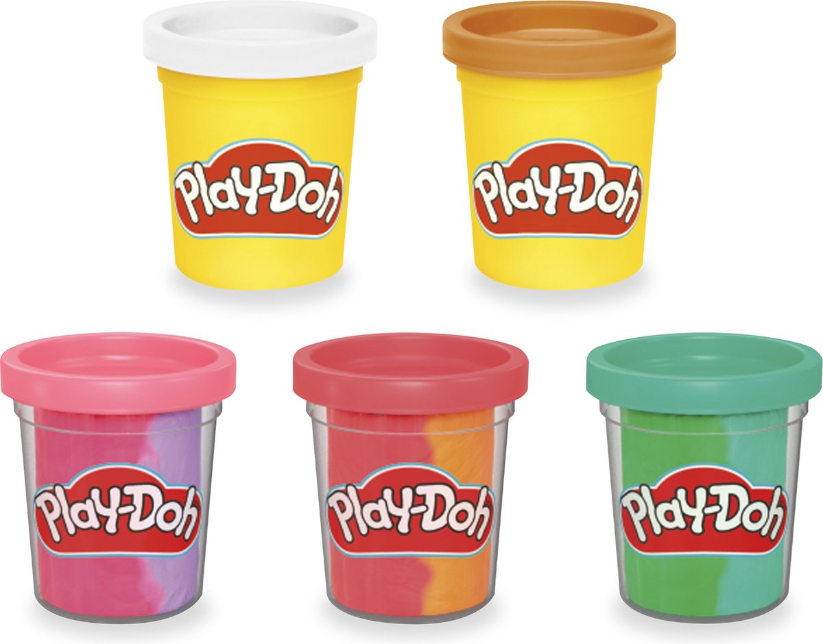 Play-Doh Rainbow Softijs Speelset - Boetseerklei - Inclusief 5 Play-Doh potjes - afbeelding 3